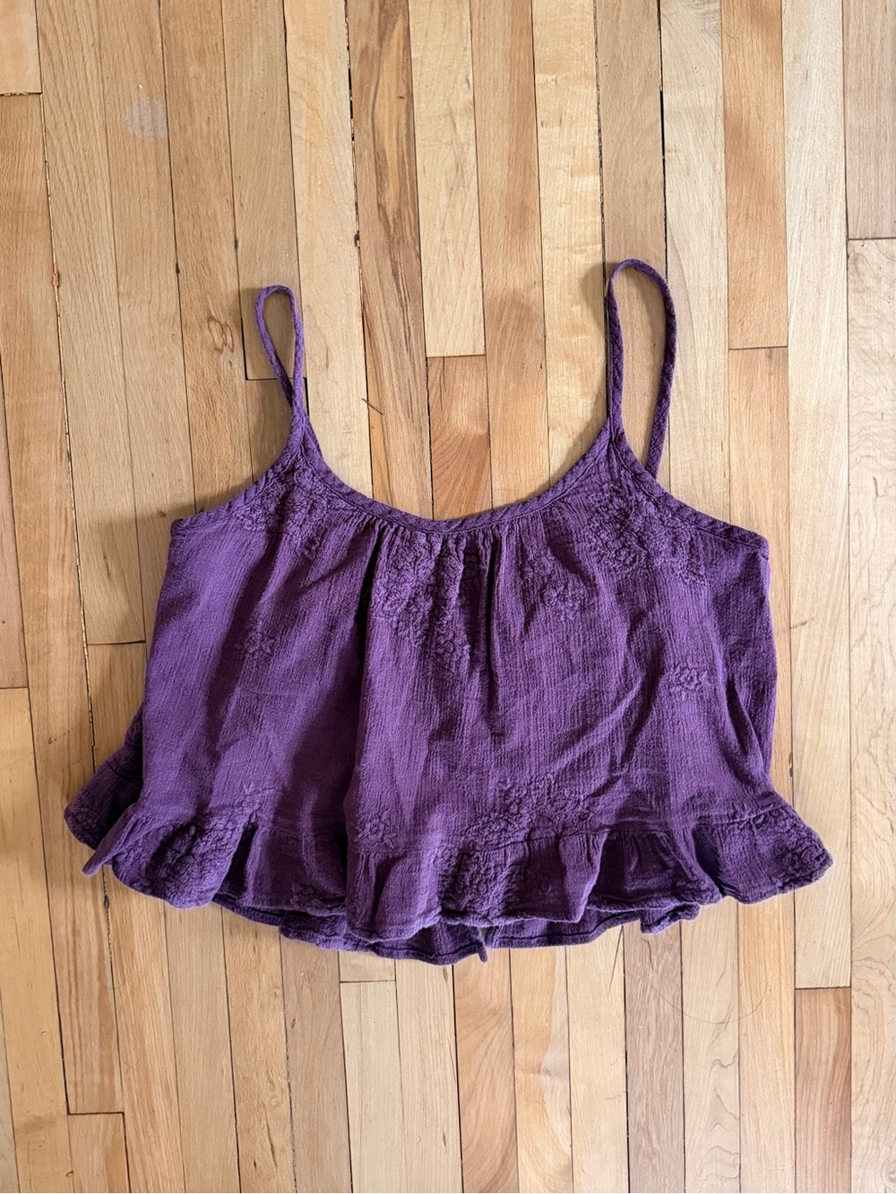 Kendall & Kylie Ruffle-Trim Spaghetti Strap Cropped Cami